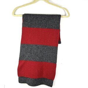 Gap 100% Lambswool Ribbed Knit Striped Color Block Winter Neck Scarf One Size